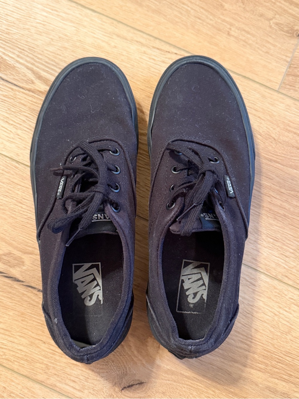 Vans Black Low-Top Canvas Sneakers
